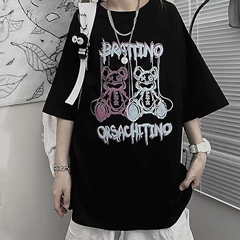 Gothic Casual Loose Oversized T-Shirt Harajuku Street Trend